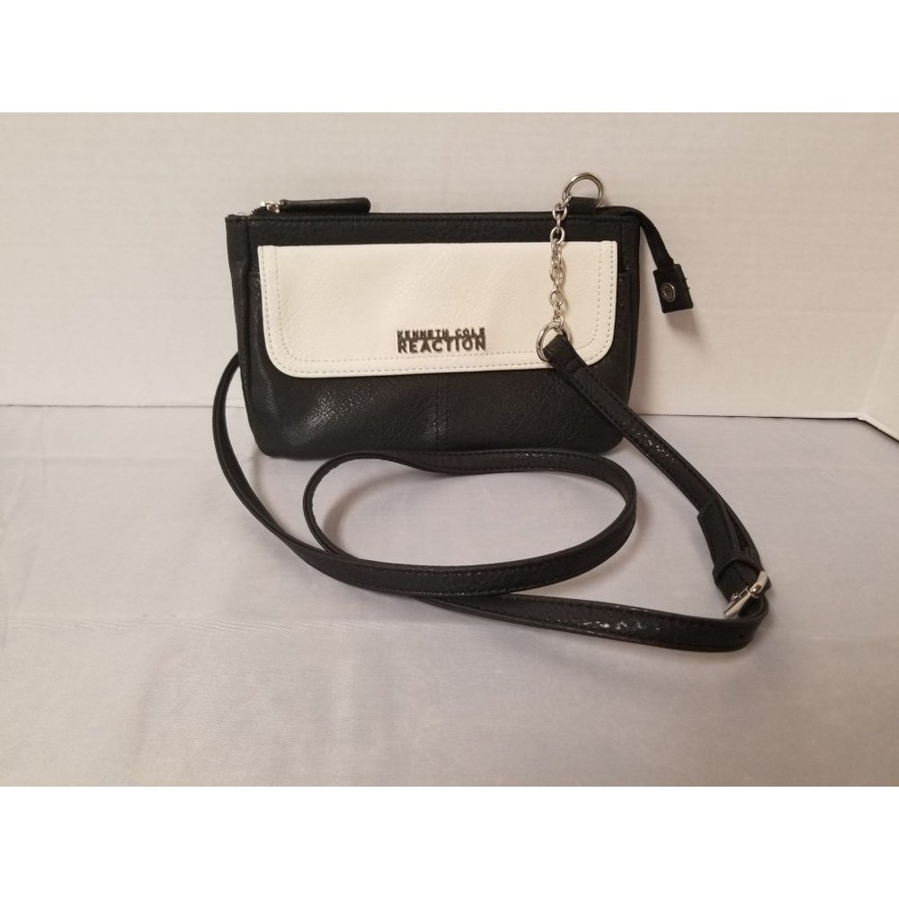 Kenneth Cole Reaction crossbody small black & white purse